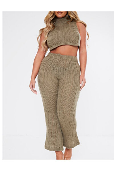 Pretty Little Thing PRETTYLITTLETHING top, khaki