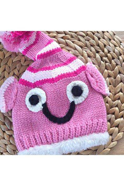 Renata's Baby Girl Cute Winter Pompom Wool Knit Beanie