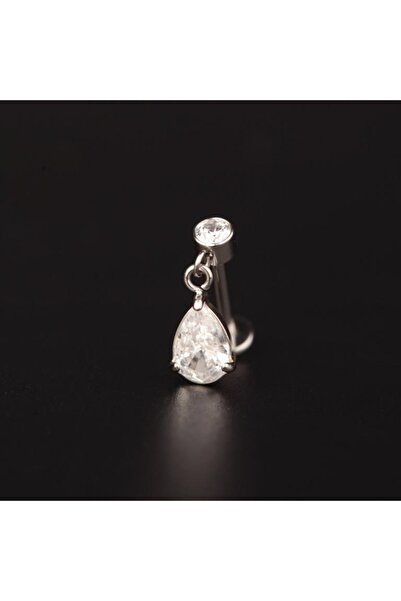 Rupen Kraft 316 L Cerrahi Çelik Sallantılı Zirkon Taşlı Kıkırdak Helix Tragus...