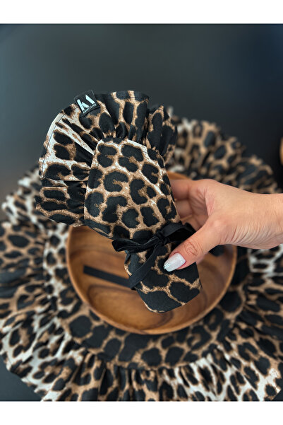 KaiAtelier Leopard Linen Frilly Napkin / Serving