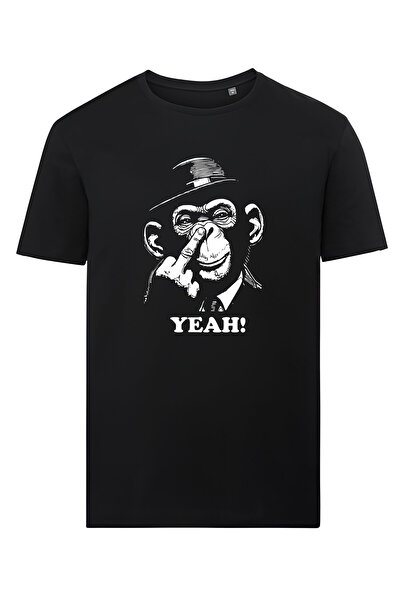 4desire.ro Tricou negru barbati YEAH Ink, Classic Regular Fit, Bumbac 100%, Vegan Approved