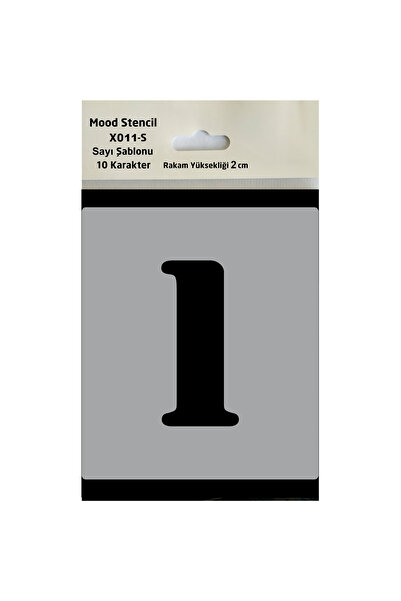 Mood Stencil Stencil Rakam Boyama Şablonu X011-SAYI Rakam Yüksekliği 2 cm