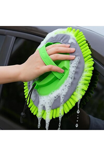 AutoFresh Araç Temizleme Mop Saplı Mikrofiber Yıkama ve Toz Alma Aparatı Islak/Kuru Kullanım
