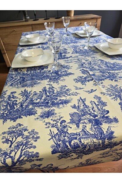 Angels' Collection Fransız Köylüler Masa Örtüsü - Sıvı İtici Özelliğe Sahip