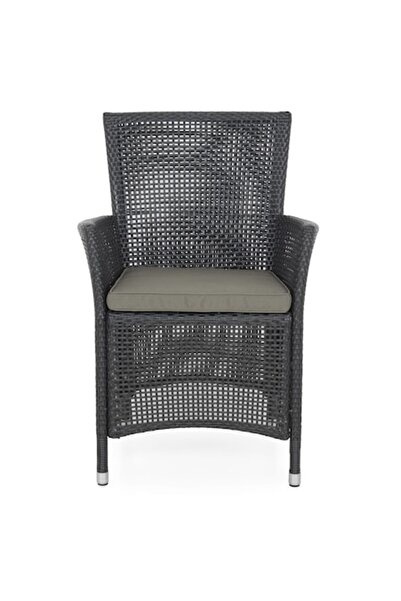 Maison Mex Scaun gradina/terasa, SAVANA, L.67 l.59 H.91 cm, negru/gri