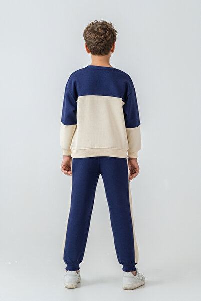 AHENGİM Σετ χειμερινής φόρμας για αγόρια Brooklyn Skat Clup με στάμπα με 3 κλωστές Ak4228