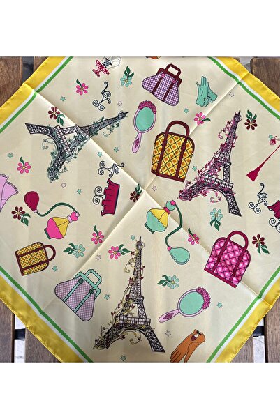 MODA وشاح ساتان منقوش ملون 60 × 60 سم