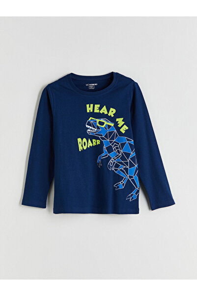 LC Waikiki LCW Kids guler rotund Top de pijama pentru băieți