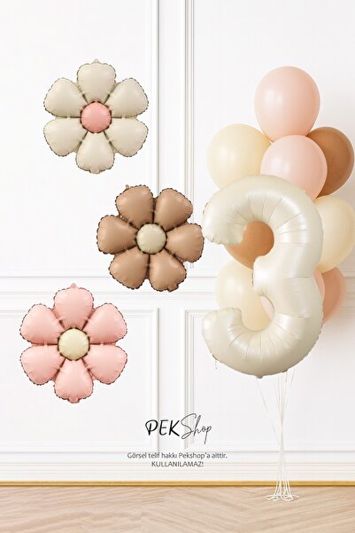 PEKSHOP Σετ μπαλονιών γενεθλίων με θέμα Bohemian Daisy, Σετ ρετρό μπαλονιών μ...