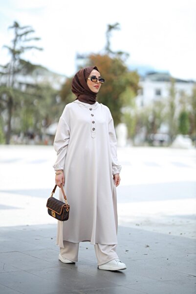 NS Moda طقم حجاب دوحة موديل حجر-548