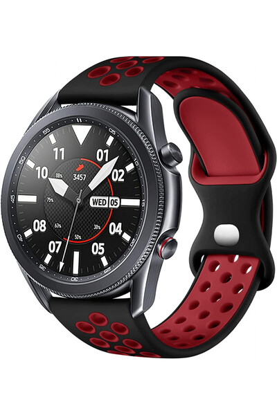 OEM 20mm perforated silicone strap, compatible with Samsung Galaxy Watch 42mm, Huawei Watch GT 2 42mm