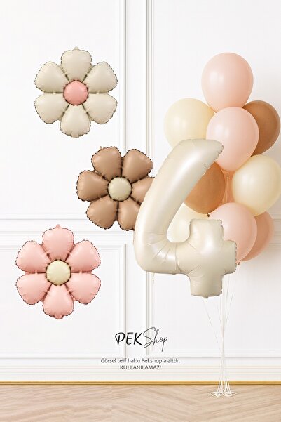 PEKSHOP Σετ μπαλονιών γενεθλίων με θέμα Bohemian Daisy, Σετ ρετρό μπαλονιών μ...