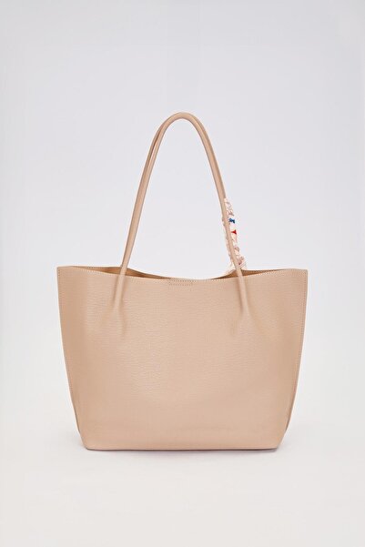 Levidor Gray Scarf Detailed Shoulder Bag