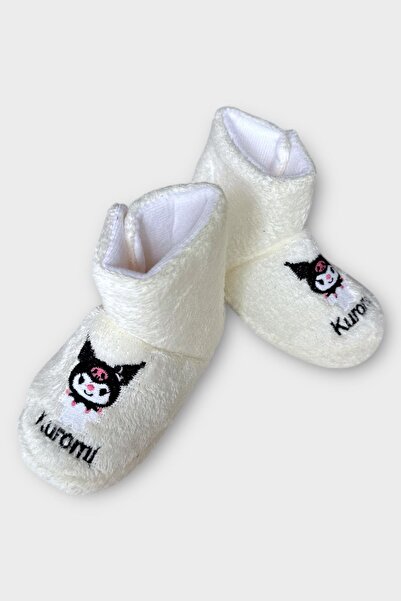 Liger Children's Kuromi Embroidery Detailed Slippers White