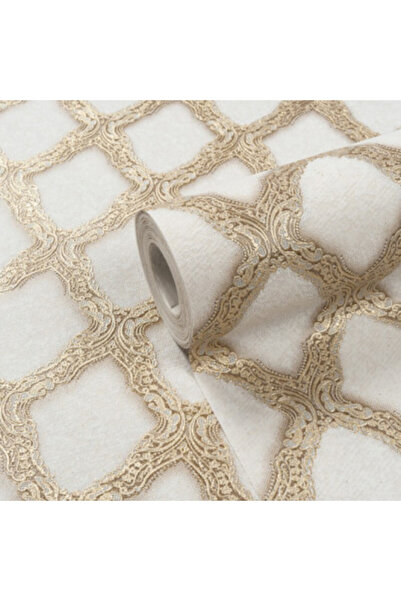 vinil Golden wallpaper, modern style, Sarlotta model for bedroom