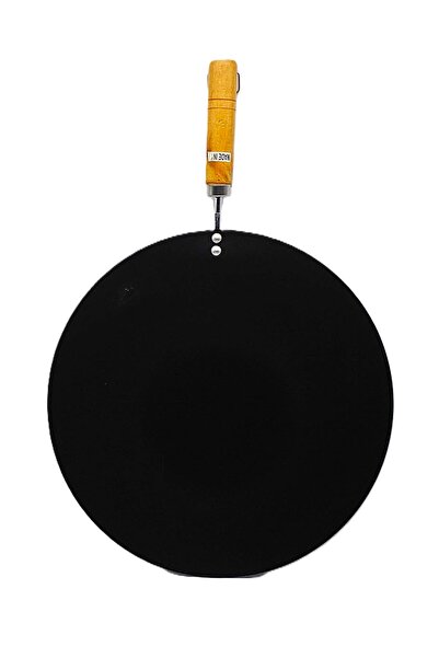 Smart Kitchen Pizza Shovel and Metal Sheet Pan with Wooden Handle for Transporting and Making Bread, Cakes and Pizza, Size 34