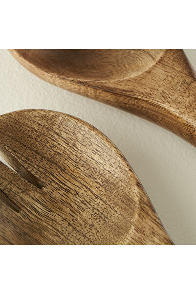 Bella Maison Wooden Mango Salad Serving Set Brown (28X7 cm)