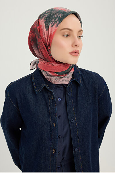 Schaless مرآة الجذور - بودرة - وشاح إيفيليا منقوش - 90×90 سم