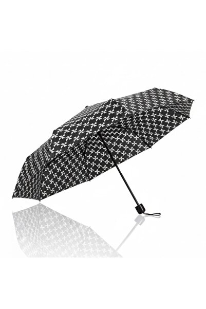 CCL Manuel Kısa 8 Telli Pongee Kumaş Desenli Şemsiye (103G-3) GKH