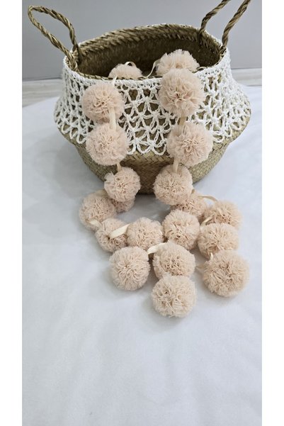 Bila Baby Stqueen Tulle Mini Pompon Banner Bayb Salmon