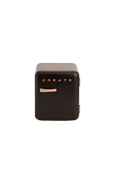 Create Frigider minibar retro, CREATE, 48 litri, negru/auriu roz