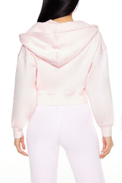 Forever 21 French Terry Crop Kapüşonlu Sweatshirt