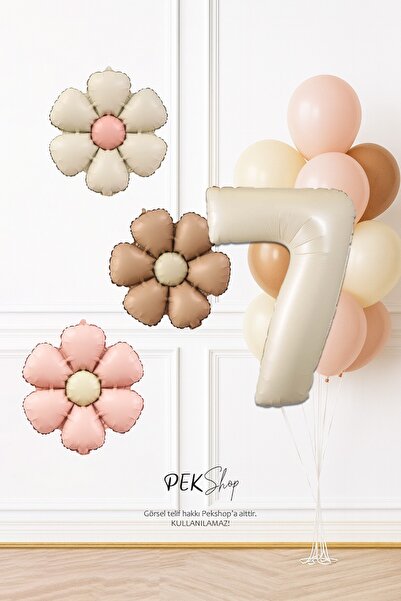 PEKSHOP Σετ μπαλονιών γενεθλίων με θέμα Bohemian Daisy, Σετ ρετρό μπαλονιών μ...