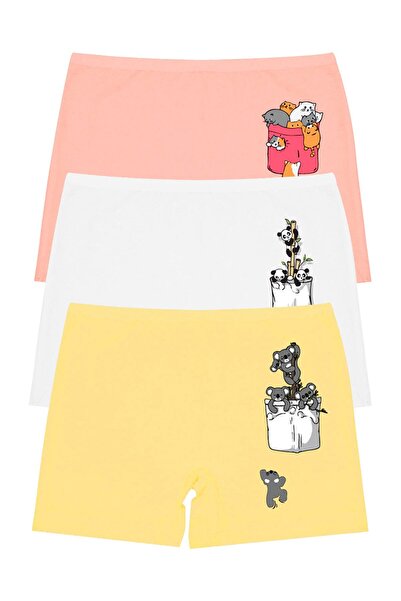 Öts Κοριτσίστικα μποξεράκια 3 τεμαχίων με στάμπα (96% βαμβάκι - 4% ελαστάνη)