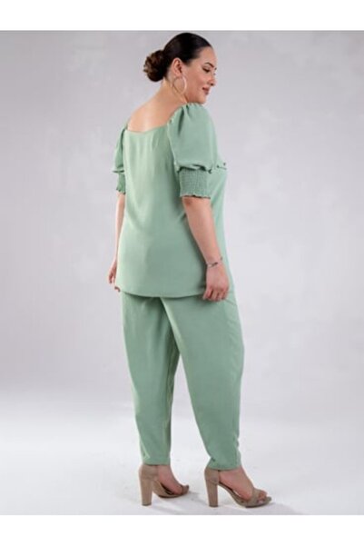 Roxxlen Σετ μεγάλου μεγέθους με πλισέ μπροστά