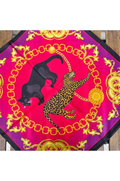 MODA وشاح ساتان منقوش ملون 60 × 60 سم