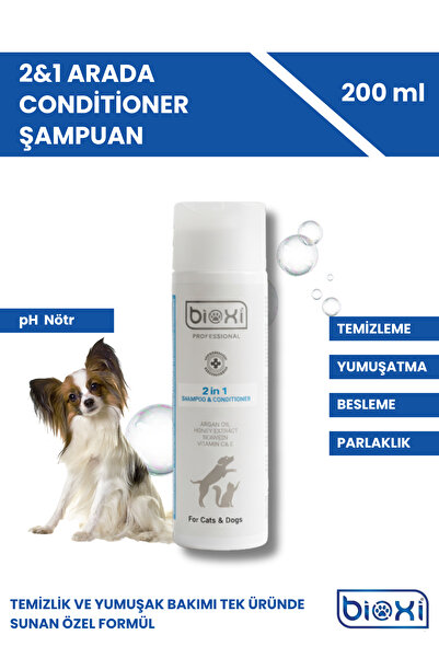 Bioxi Kedi ve Köpekler İçin 2&1 Arada Conditioner Şampuan 200 ML