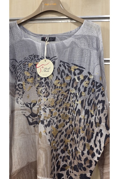 Park Moda Μπλούζα Mercerized Μικτό σχέδιο λεοπάρ