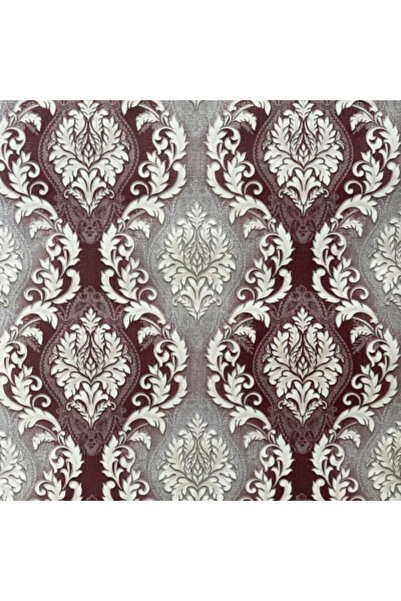 MallDeco Tapet Damasc, Bordeaux, Model Marsilia pentru Dormitor