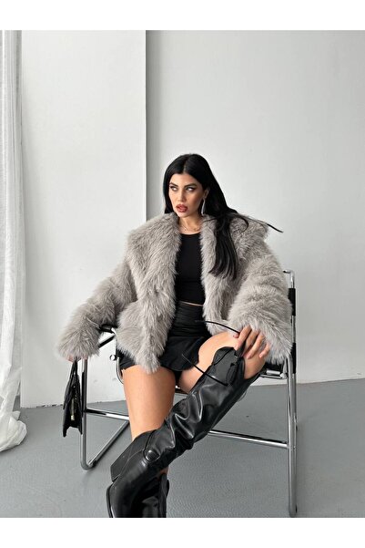 SUXİRCNHTMTS Γυναικείο χειμερινό παλτό από ψεύτικη γούνα με κουμπώματα – Oversize – Ανθεκτικό στο κρύο