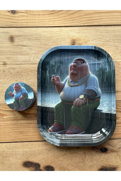 Habanos Grinder 4 Kat Baharat Tütün Öğütücü Yapışmaz Çelik 50mm Mıknatıslı Kaşıklı Şık Tasarım Tepsili Set