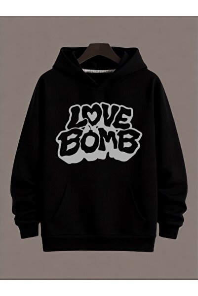 ArtYus Unisex Love Bomb Colorat Special cu imprimeu Bumbac supradimensionat c...