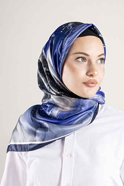 Akel Ψηφιακό κρυστάλλινο μοτίβο κασκόλ 95x95 – Παστέλ μοτίβο-5