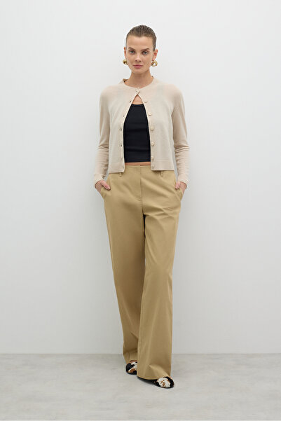 Roman Geniş Paça Pantolon Kahve K2612038_005