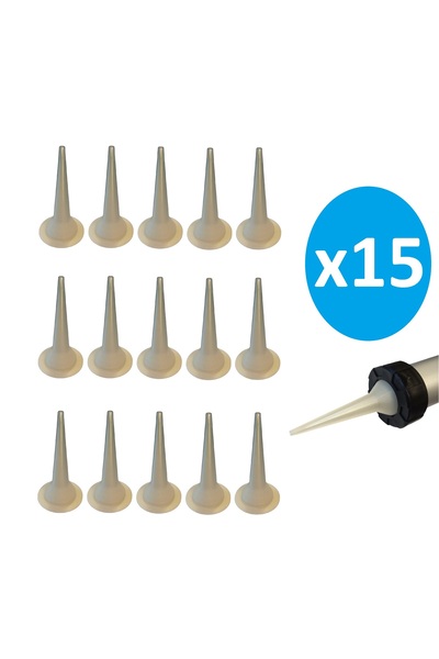 Poyraz Bioplast Sosis Poliüretan Mastik Silikon Tabancası Ucu - 15 Adet