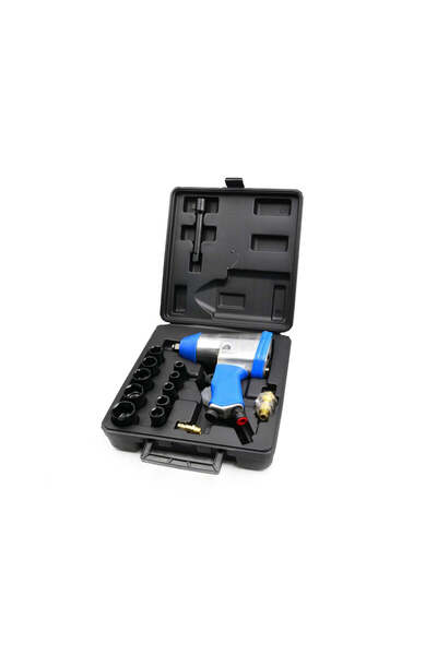 GEKO Pneumatic Impact Wrench 850 Nm 6.2 bar + Accessories 1/2", G03180