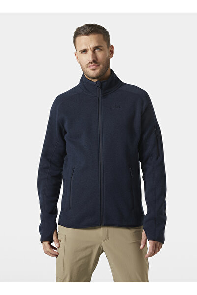 Helly Hansen HHA.49429_HHA.597_VARDE POLAR 2.0 Lacivert Dik Yaka Normal Düz Erkek Polar Sweatshırt