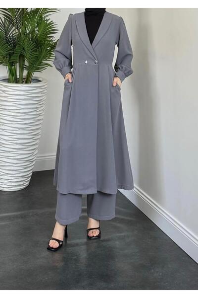 TESETTÜR AKBAŞ Çift Düğmeli Kap