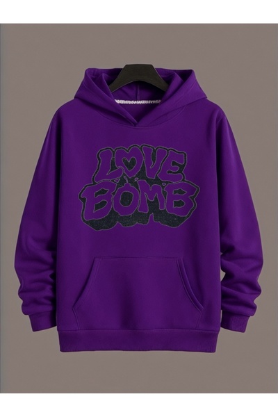 ArtYus Unisex Love Bomb Colorat Special cu imprimeu Bumbac supradimensionat c...