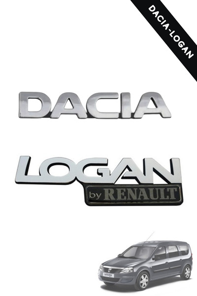 MEFAUTO مجموعة حروف معدنية للصندوق الخلفي لسيارات داسيا ولوجان من رينو