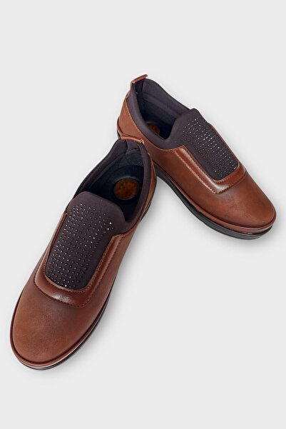 Liger Women's Orthopedic Comfort Sole Rubber Detail Casual Shoes Taba