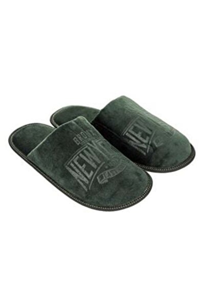 Aneliz Green Home Slippers with New York Print for Men