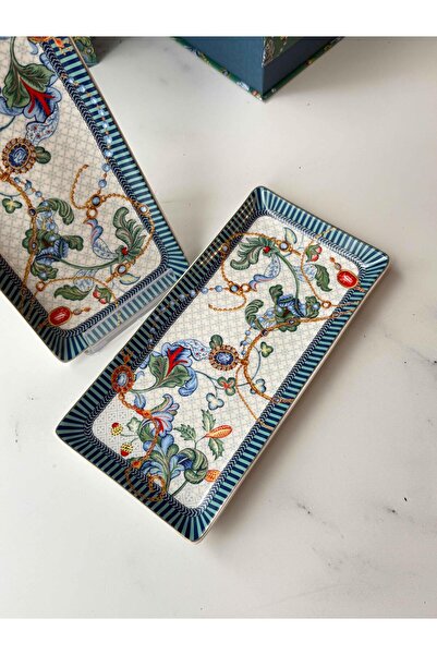 ROSSEV Azur Rectangular Presentation Plate Set of 2 Small