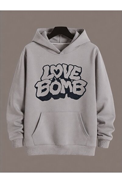 ArtYus Unisex Love Bomb Colorat Special cu imprimeu Bumbac supradimensionat c...