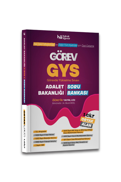 hukuk öğretir Görevde Yükselme Sınavı Görev GYS Soru Bankası Kitabı