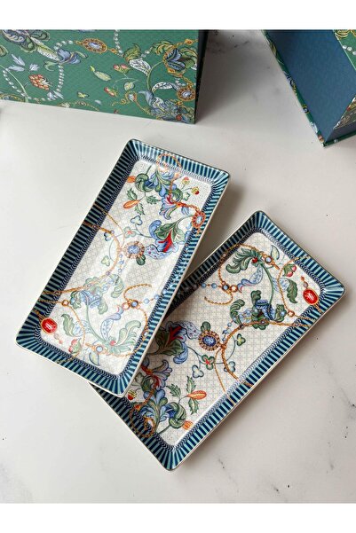 ROSSEV Azur Rectangular Presentation Plate Set of 2 Small